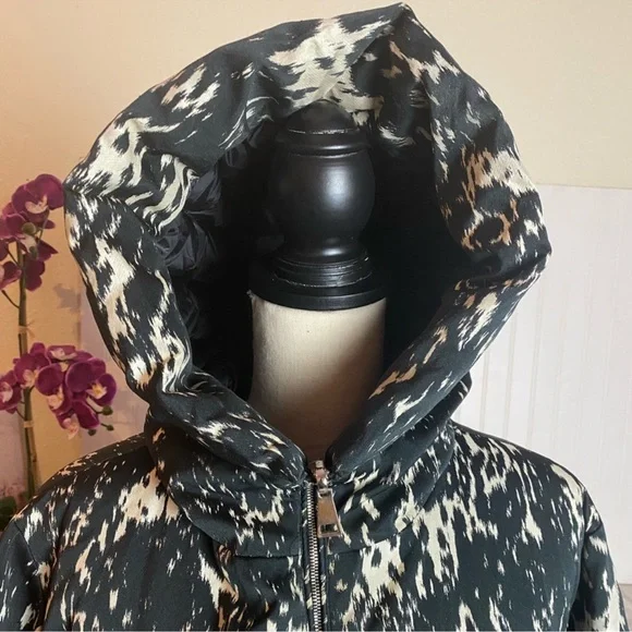 Moncler colliers reversible solid/printed puffer coat jacket hooded authentic - Picture 7 of 16